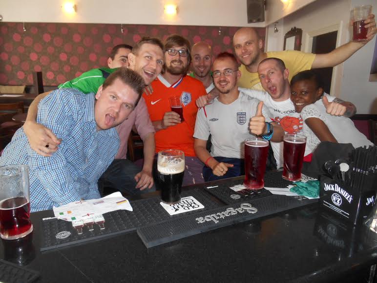 Jonny Blair from Don't Stop Living, parting with friends in London
